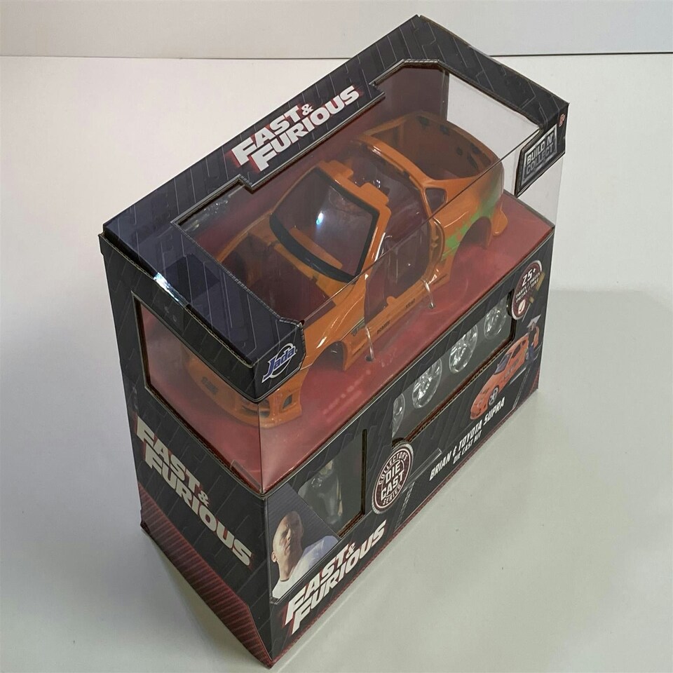 image 1 of Fast and Furious Brian's Toyota Supra with Figure 1:24 Scale Metal Kit Jada 30699