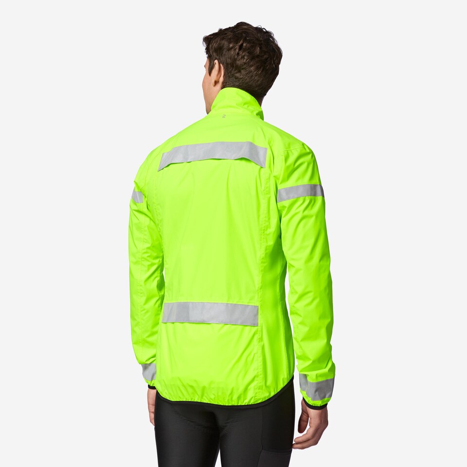 image 1 of Decathlon Men's Long-Sleeved Showerproof Road Cycling Jacket RC 120 Visible