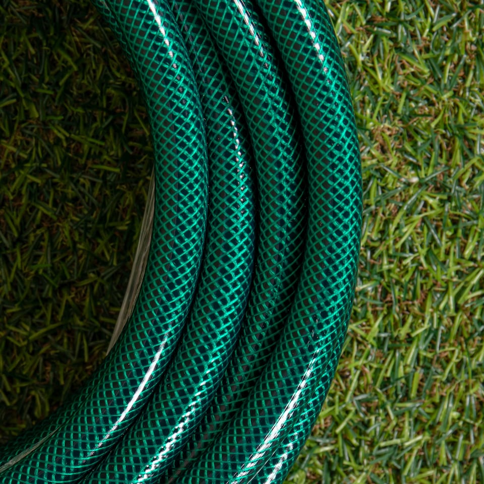 image 1 of 15m Reinforced Garden Hose Pipe / Hosepipe in Green | Green | Green