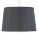 image 3 of First Choice Lighting Set of 2 Zoey Grey with Silver Inner Easy Fit Pendant or Lamp Shades Grey | Chrome