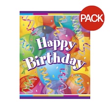 Unique Party Brilliant Birthday Party Bags (Pack of 8) - Multicoloured - One Size