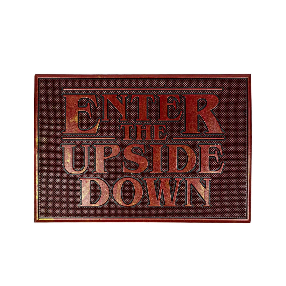 image 1 of Stranger Things Enter The Upside Down Door Mat - Metallic Red - One Size