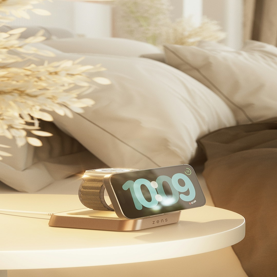 image 1 of Zens Nightstand Magnetic Wireless Charger Pro 2 (incl. Wall Charger) - copper