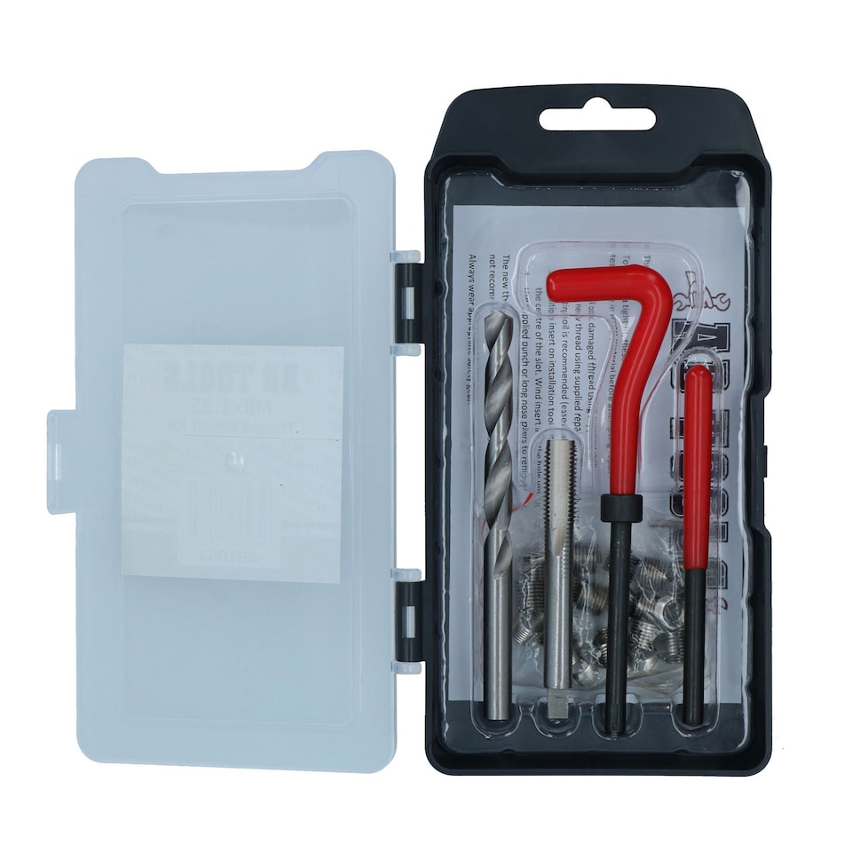 image 1 of M8 x 1.25mm Thread Tap Repair Cutter kit helicoil 15pc set damaged thread AN063