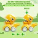 image 7 of Push and Go Dinosaur Car Toy Set 4PCS Mini Dino Vehicles for Toddlers Pull Back Cars