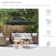 image 7 of Outsunny 2.7m Garden Banana Parasol Cantilever Umbrella with Crank Handle, Double Tier Canopy and Cross Base for Outdoor, Hanging Sun Shade, Black
