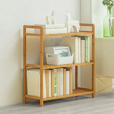 3-Tier Bamboo Wood Storage Shelf Rack 68cm - Tesco