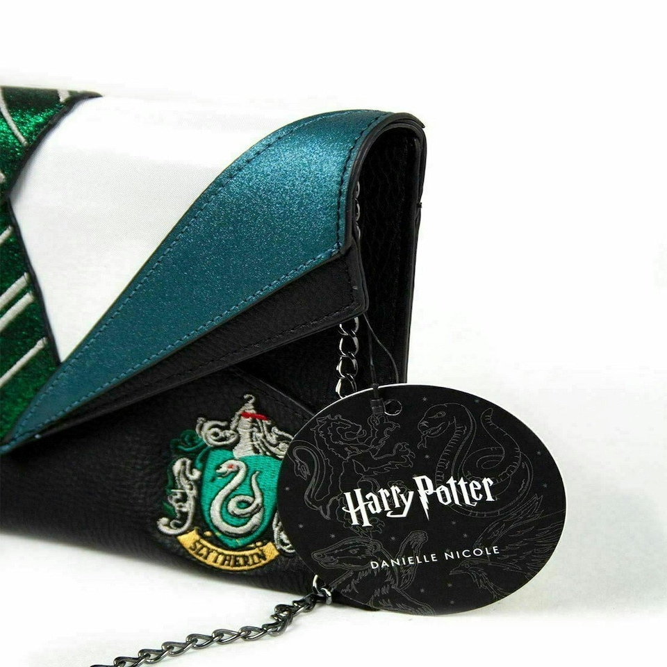 image 1 of Danielle Nicole Womens/Ladies Slytherin Uniform Harry Potter Clutch - Black/Green - One Size | Black