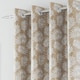 image 3 of Oakland Latte Leaf Pattern, Thermal, Room Darkening Pair of Curtains with Eyelet Top - 46 x 54 inch (117x137cm)