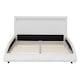 image 6 of Neptune LED Lights Headboard Gaming Style White Faux Leather Bed Frame (Double)