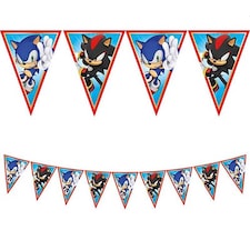Sonic The Hedgehog & Shadow Triangle Flag Bunting Banner 2.3m