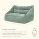 image 9 of Cecilia Bean Bag Sofa Sage Green Giant Chenille Bean Bag Chair | Green | Sage Green | XL | 1