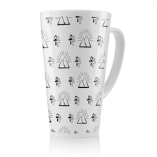 Egyptian Pyramid And Ankh Latte Mug