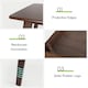image 5 of COSTWAY 120CM Rectangular Coffee Modern Coffee Table Brown