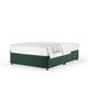 image 1 of Memory Maestro Memory Foam Green Plush Velvet Divan Set Small Single