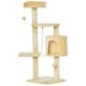 image 6 of PawHut Pet Activity Centre Cat Tree Condo with Scratching Post 4-Tier Beige