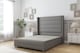 image 1 of Sloomy Sterling Pewter Dumfries Divan Bed Base No Drawers With 54 Inch Wingback Headboard & 12 Inch Matching Footboard | Grey | Pewter | King | 1