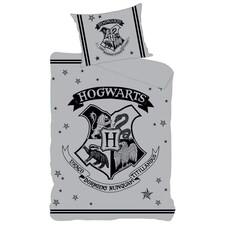 Harry Potter Hogwarts Duvet Cover Set - Grey - Single
