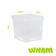 image 5 of Wham Clip 5x 14L Square Plastic Storage Boxes with Clip Lock Lids. Ideal for Home, Office, Toys & More - Clear/Clear | Clear | 5