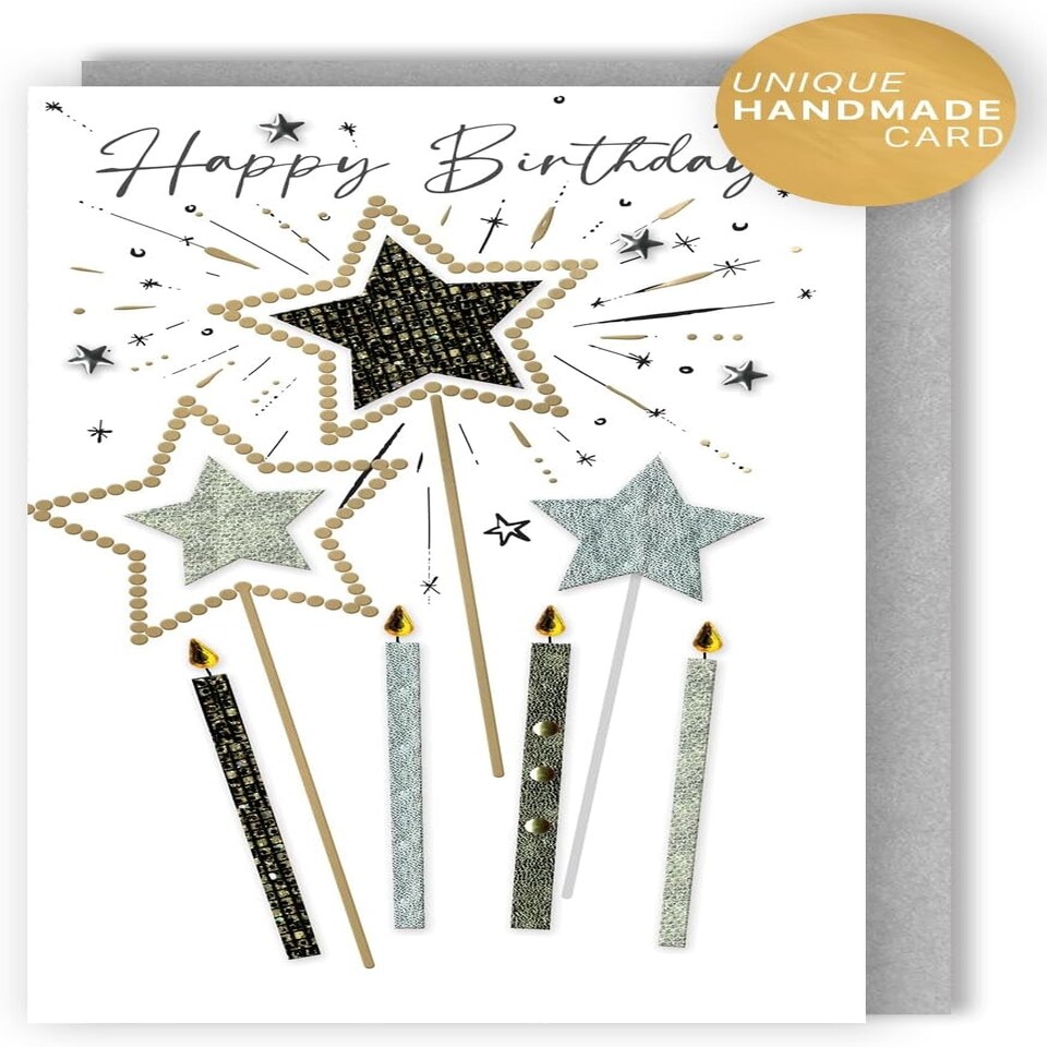 image 1 of Twinkle-tacular Fun Hand-Finished Birthday Card