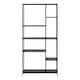 image 2 of Newcastle Asymmetrical Bookcase with 6 Shelves in Matt Black