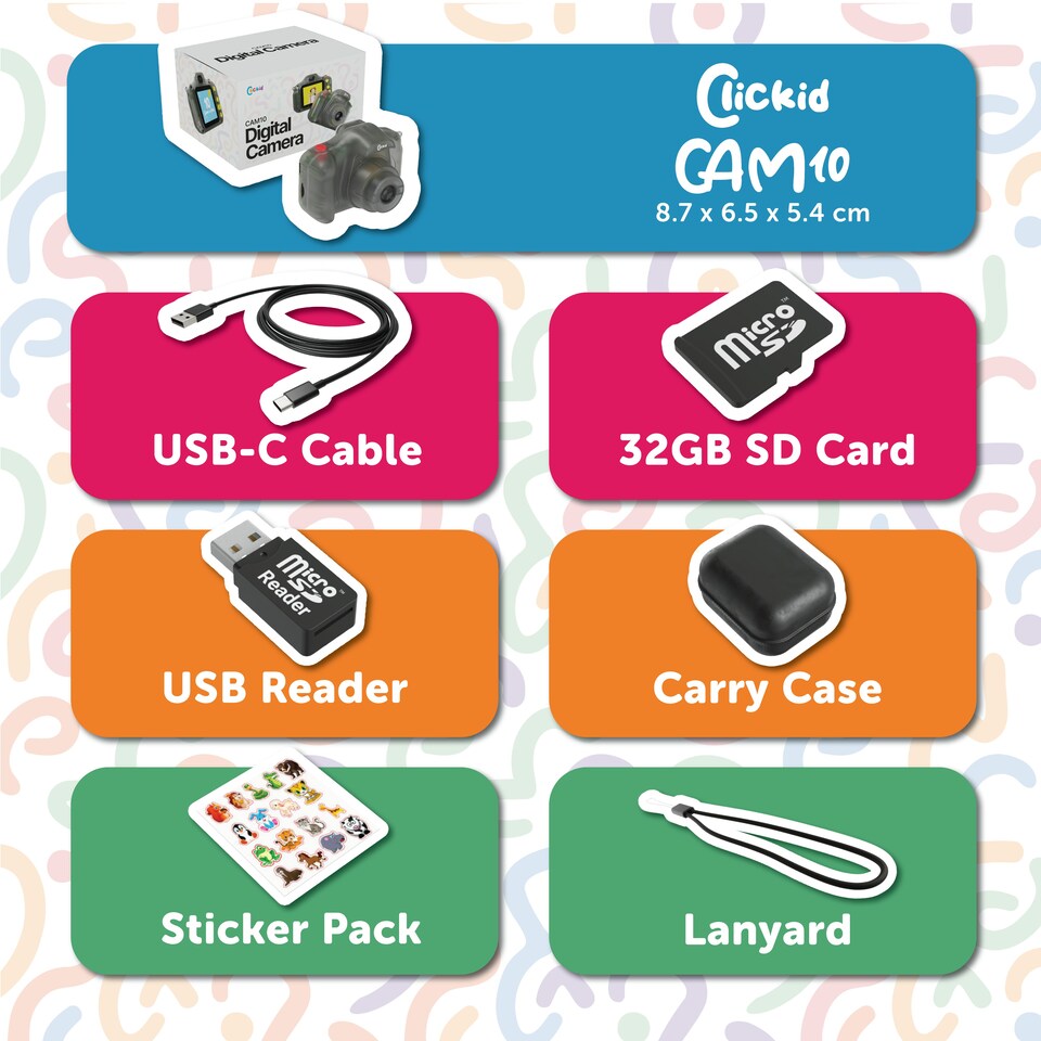 image 1 of Majority CLCKID Kids CAM10 Camera | Dual Lens with 8 x Zoom | Video Recording