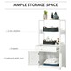 image 4 of kleankin Bathroom Floor Cabinet, Free Standing Kitchen Cupboard with Shelves, Drawer and Doors, Storage Organizer for Living Room, White