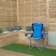 image 4 of Luxury Padded High Back Folding Outdoor, Camping, Fishing Chair in Blue