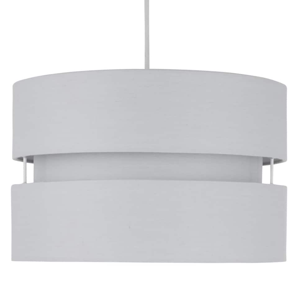 image 1 of Light Grey Layered Easy Fit Drum Light Shade Grey