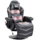 image 1 of HOMCOM Massage Recliner Chair with Remote, PU Leather Recliner Armchair Grey | Grey
