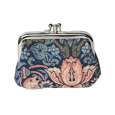 Signare Coin Purse William Morris Strawberry Thief Blue Blue