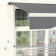 image 4 of Outsunny Garden Sun Shade Canopy Retractable Awning, 2.5 x 2m Grey | Dark Grey