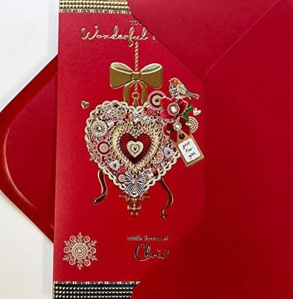 image 1 of Nice Verse Quality Gold Foil Christmas Greeting Card - JUST FOR YOU ; MUM