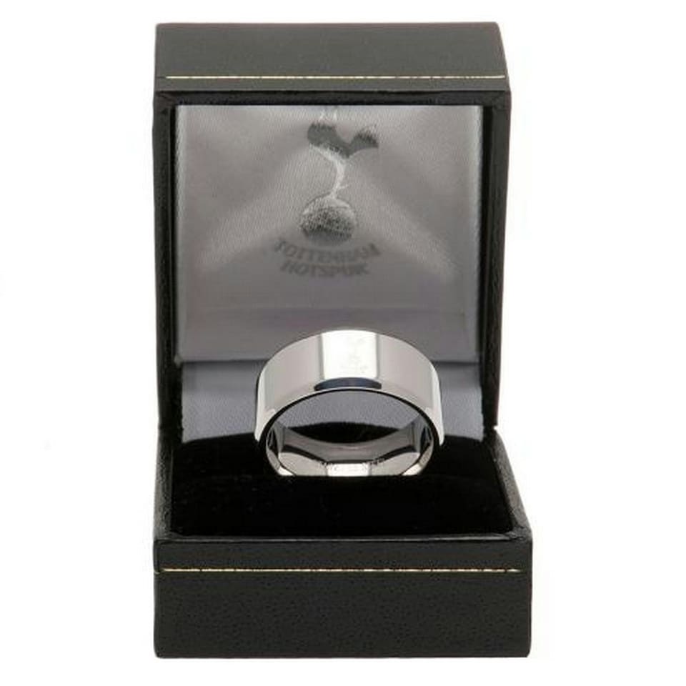 image 1 of Tottenham Hotspur FC Band Ring - Silver - Large