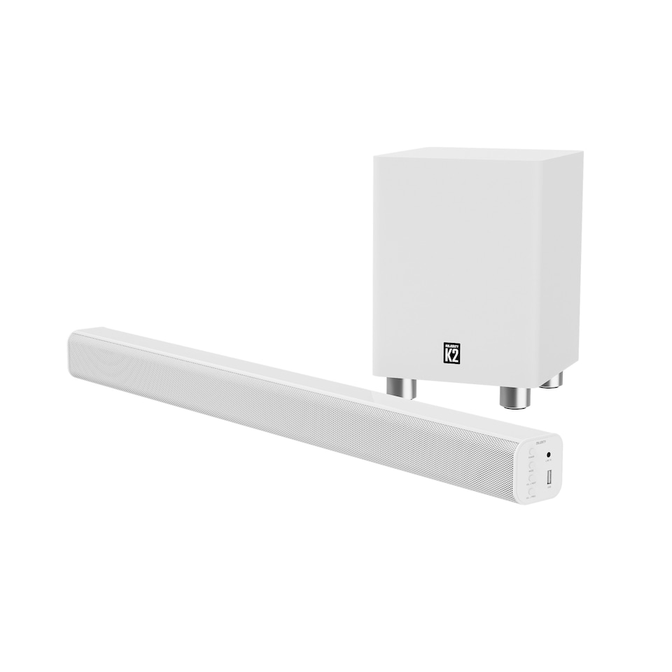 image 1 of Majority K2 White 150W Soundbar and Subwoofer