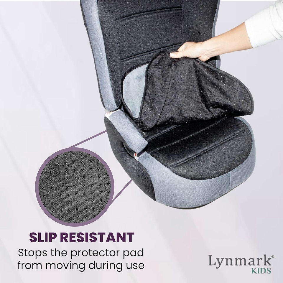 image 1 of Potty Training Car Seat Protector Cover for Spills, Nappy Leaks, and Accidents - No Bucklehole Grey