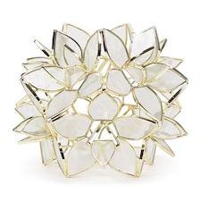 ValueLights Reine Clear Glass Flower Ceiling Lamp Shade | Clear