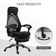 image 6 of Vinsetto Mesh Swivel Task Chair for Home Office Desk Recliner w/ Footrest Black