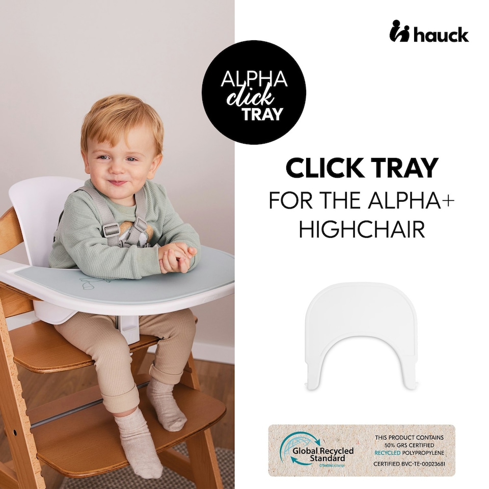 image 1 of Hauck Alpha Click Tray - White