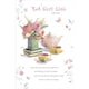 image 4 of Tea & Floral Get Well Wish From The Gibson Range Embossed With A Gold Foil Finish