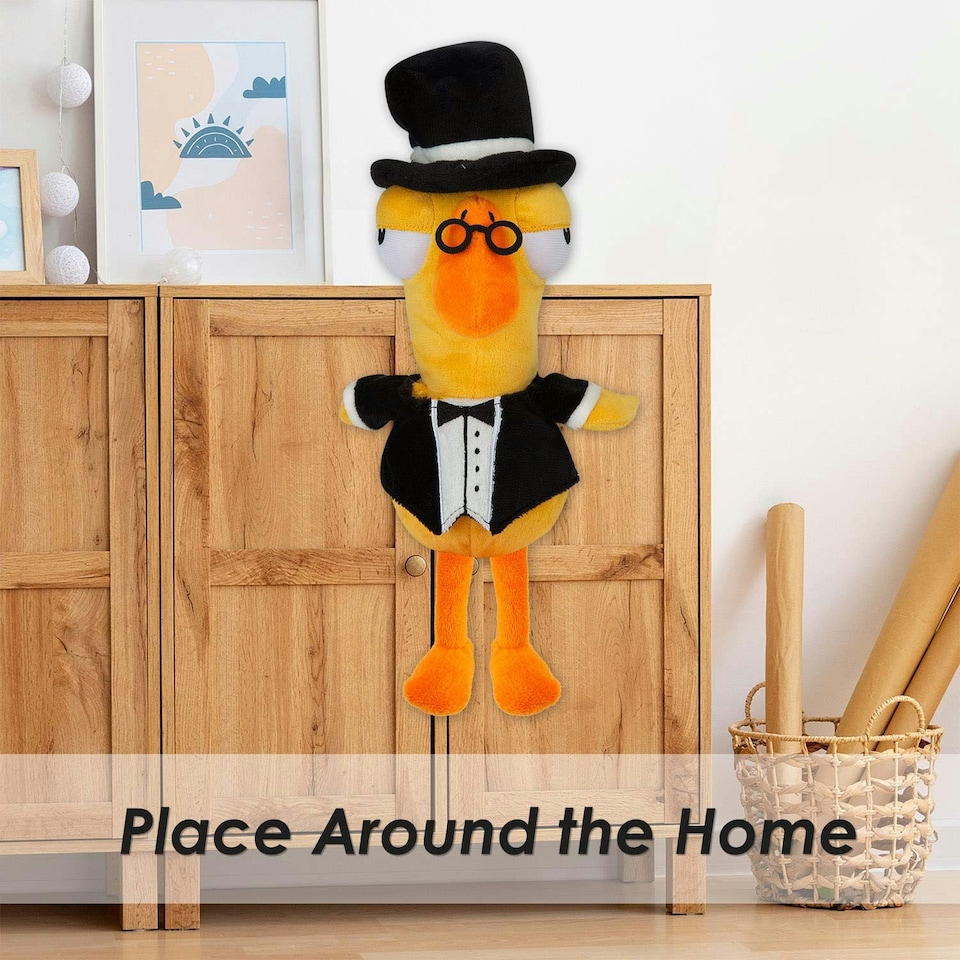 image 1 of Tux Goose Goose Duck Soft Toy Cute Plushie Huggable Cuddly 30cm Grey