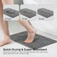 image 4 of Diatomite Stone Bath Mat Grey Absorbent Drying Non Slip Bathstone Bathroom Rug Grey