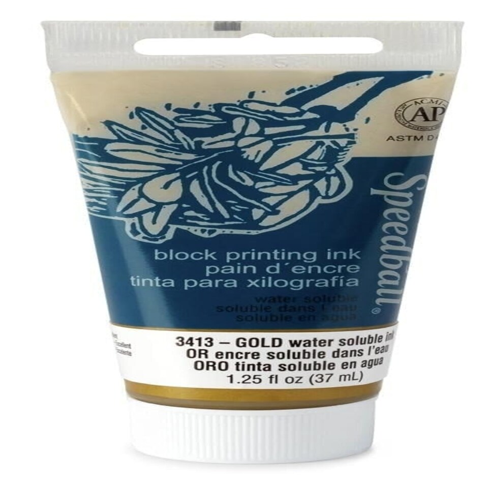 37cc (1.25oz.) Water-Soluble Block Ink Gold N/A