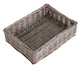 image 3 of Large Antique Wash Straight Sided Wicker Tray | Brown | Brown | Large