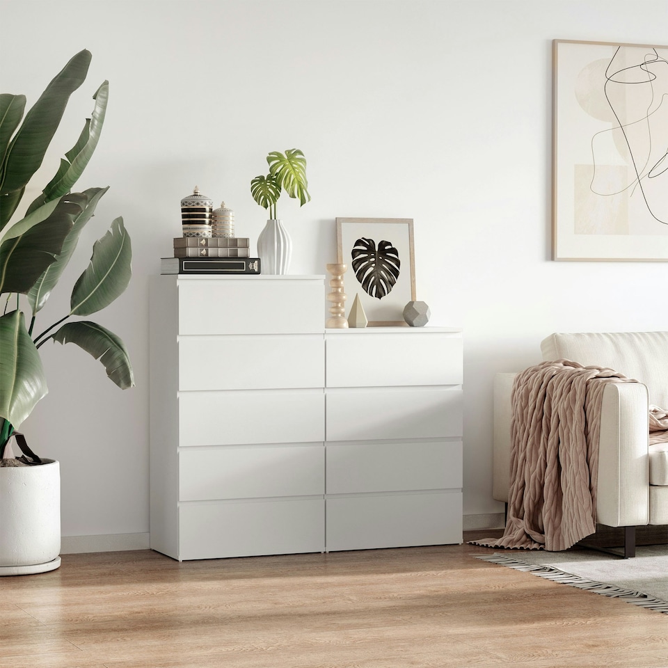 image 1 of HOMCOM 4 Drawer Cabinet Storage Cupboard Sideboard Organiser