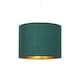 image 2 of Modern Forest Green Cotton Fabric Small 8" Lamp Shade with Shiny Copper Inner | Green | Forest Green | 1