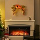 image 5 of Living and Home Artificial Sunflower Wreath with Pumpkins - Halloween Hanging Decor