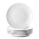 image 3 of Glim Glam Dinner Plates Set 10.5” Porcelain White 6pc Set Coupe White