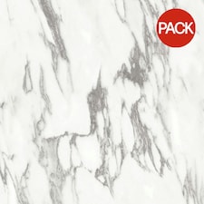 Fine Decor Floorpops Floor Tiles (Pack of 10) - Grey/White - 30cm x 30cm x 0.1cm Grey | 30cm x 30cm x 0.1cm