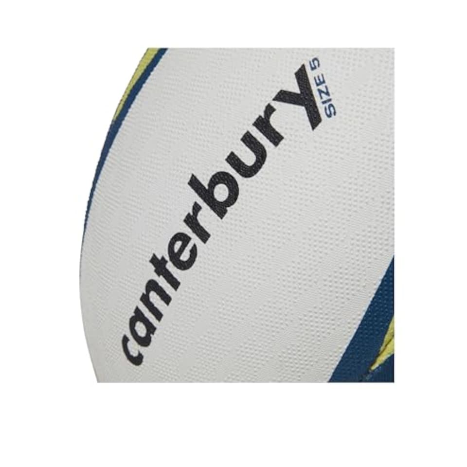 image 1 of Canterbury Mentre Rugby Ball (5) (White/Lime)